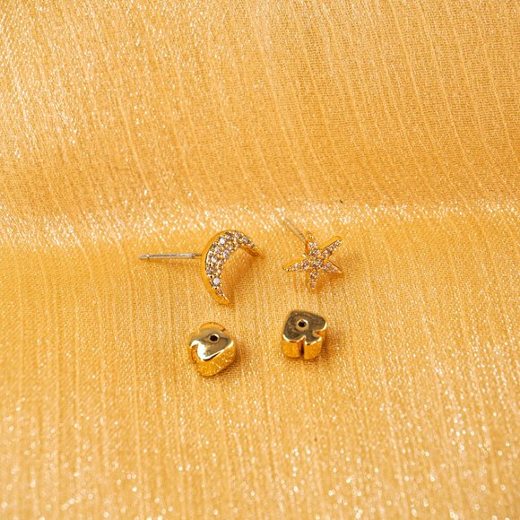 Kate Spade Something Sparkly Pavé Star & Moon Studs (NWT) - Picture 3 of 6